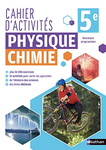 Cahier d'activit&eacute;s 4e Cycle 5e Physique Chimie