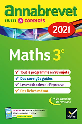 Annales du Brevet Annabrevet Maths 3e / 2021