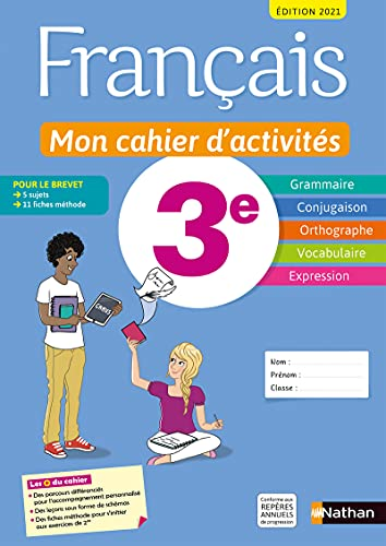 Mon cahier d'activit&eacute; 3e-Nathan