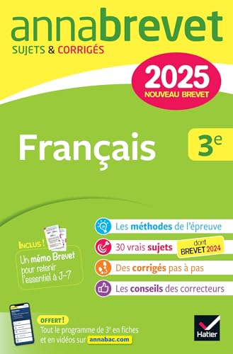 Annales Annabrevet Fran&ccedil;ais 3e / 2025