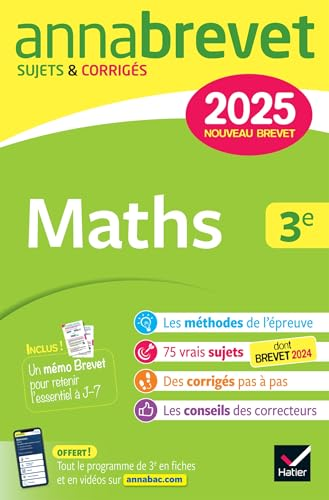 Annales du Brevet Annabrevet Maths 3e / 2025